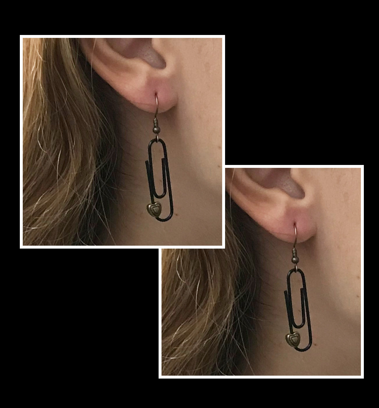 Lime Green Personalised Paperclip Earrings | by lovedbynlanla